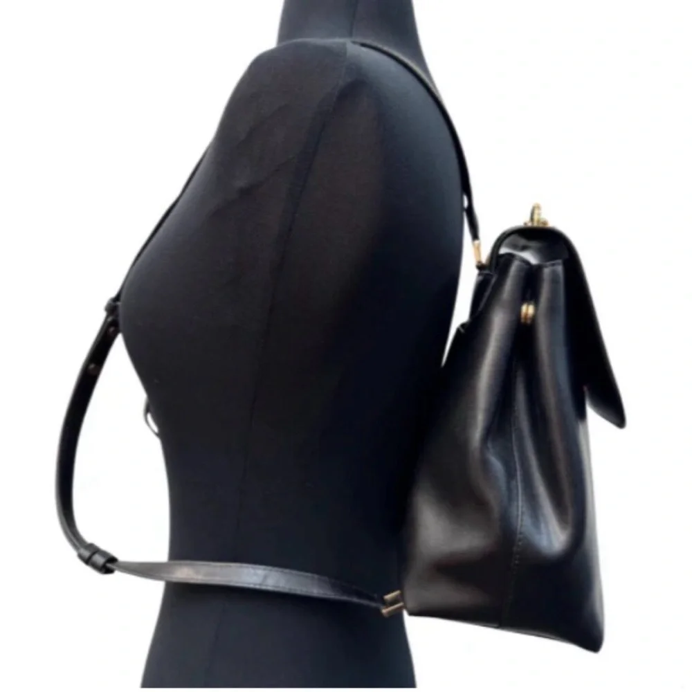 Michael Kors Black Leather Chain-Handle Shoulder Bag
